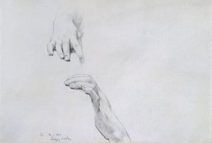 Study of hands for Under the Roof of Blue Ionian Weather